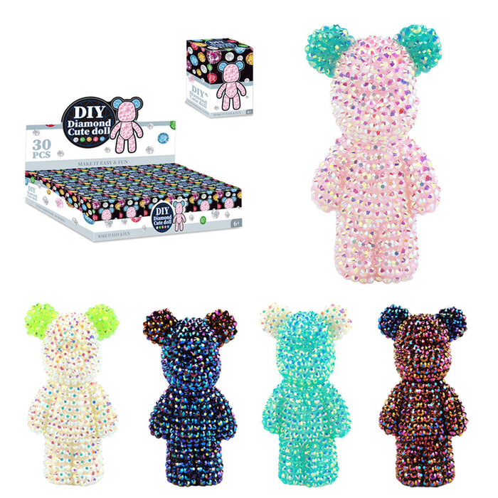 Wholesale diy stick drill fluid bear ornaments diamond toy vinyl doll JDC-FT-ZhuoJia019