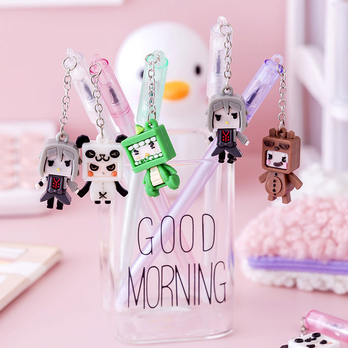 Wholesale pen plastic cute cartoon square mini villain MOQ≥2 JDC-BP-Weituo015