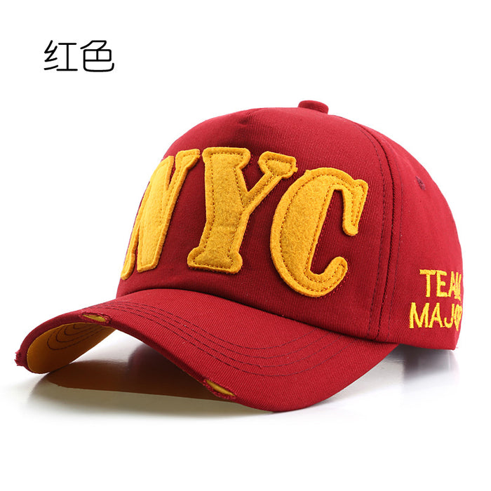 Wholesale hat letter embroidery washed distressed frayed baseball cap JDC-FH-TLa006