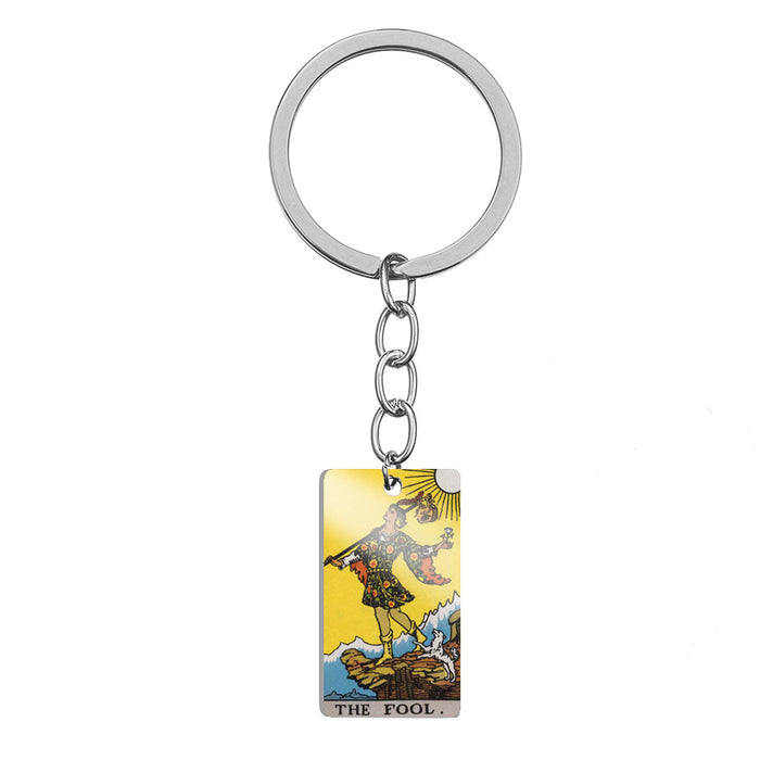 Wholesale Tarot Color Stainless Steel Keychain MOQ≥2 JDC-KC-HuanYu003