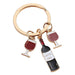 Jewelry WholesaleWholesale cartoon red wine glass beer glass combination key chain JDC-KC-ZhuangT002 Keychains 庄图 %variant_option1% %variant_option2% %variant_option3%  Factory Price JoyasDeChina Joyas De China