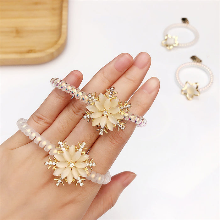 Jewelry WholesaleWholesale Cat Eye Phone Cord Hair Ring Snowflake Star Head Rope Bracelet JDC-BT-WeiY018 Bracelet 薇雅 %variant_option1% %variant_option2% %variant_option3%  Factory Price JoyasDeChina Joyas De China