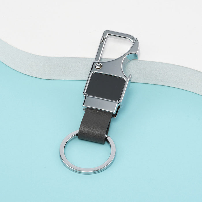 Wholesale Men's Leather Keychain Waist Strap Bottle Opener Premium Car Keyring JDC-KC-DAJ002