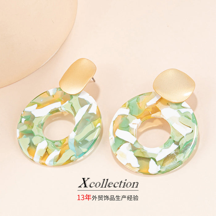 Wholesale Resin Acetate Earrings for Women  MOQ≥3 JDC-ES-XLH010