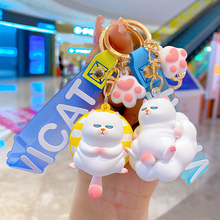 Wholesale Cartoon Cat PVC Keychain (M) JDC-KC-BS011