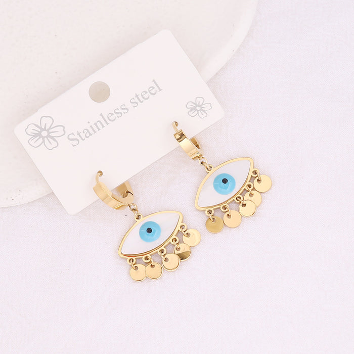 Wholesale Devil's Eye Stainless Steel Earrings JDC-ES-Bingm015