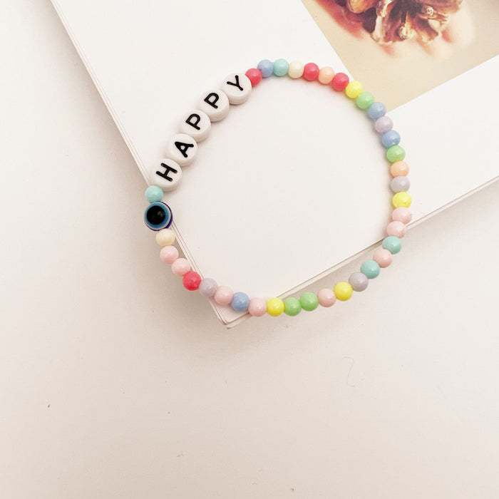 Wholesale Children's Millet Bead Bracelet DIY Color Beaded Candy Color MOQ≥2 JDC-BT-QingH006