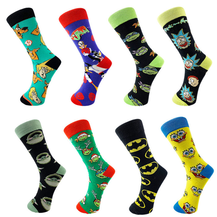 Wholesale Socks Cotton Cartoon Alphabet Medium Tube Socks (M) JDC-SK-YiYan021