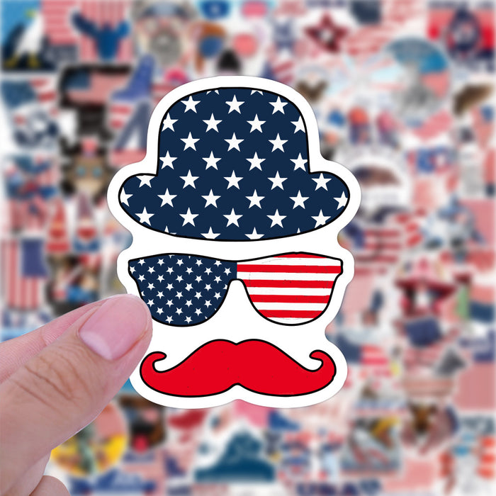 Wholesale 4th of July 100 Independence Day Waterproof Self-Adhesive Graffiti Stickers JDC-ST-MMG001