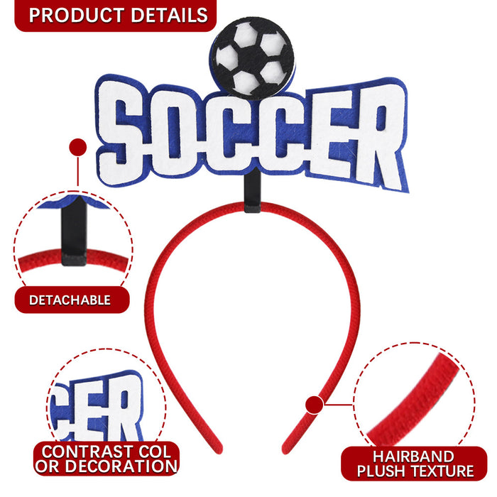 Wholesale Qatar World Cup Football Felt Cloth Plastic Decorative Headband JDC-HD-Zhouhao001