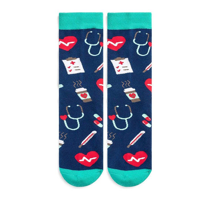 Jewelry WholesaleWholesale Cotton Nurse Medical Themed Unisex Mid Tube Socks JDC-SK-XYu002 Sock 鑫雨 %variant_option1% %variant_option2% %variant_option3%  Factory Price JoyasDeChina Joyas De China