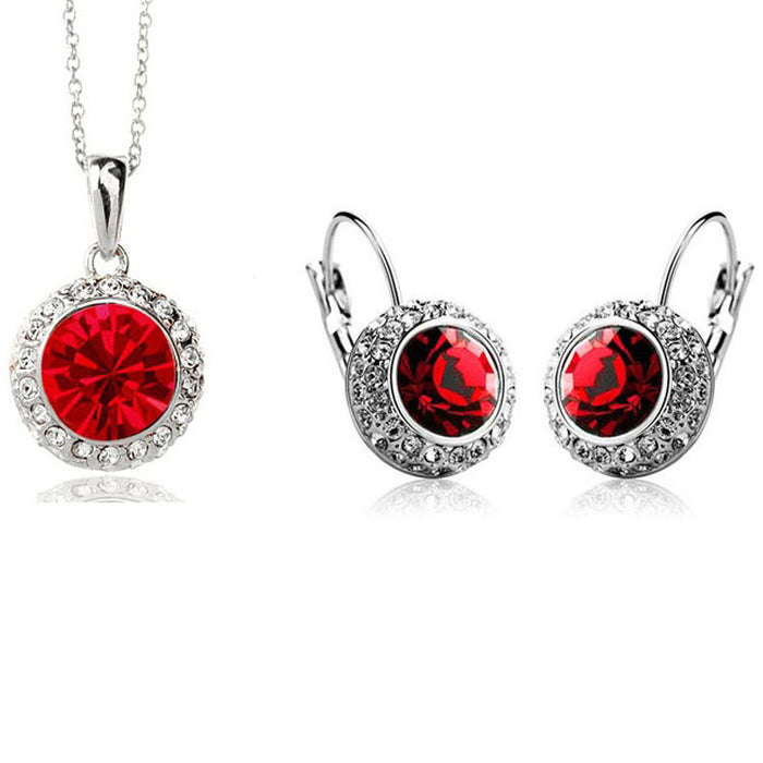 Wholesale Rhinestone Alloy Necklace Earring Set JDC-ES-Yaqian001