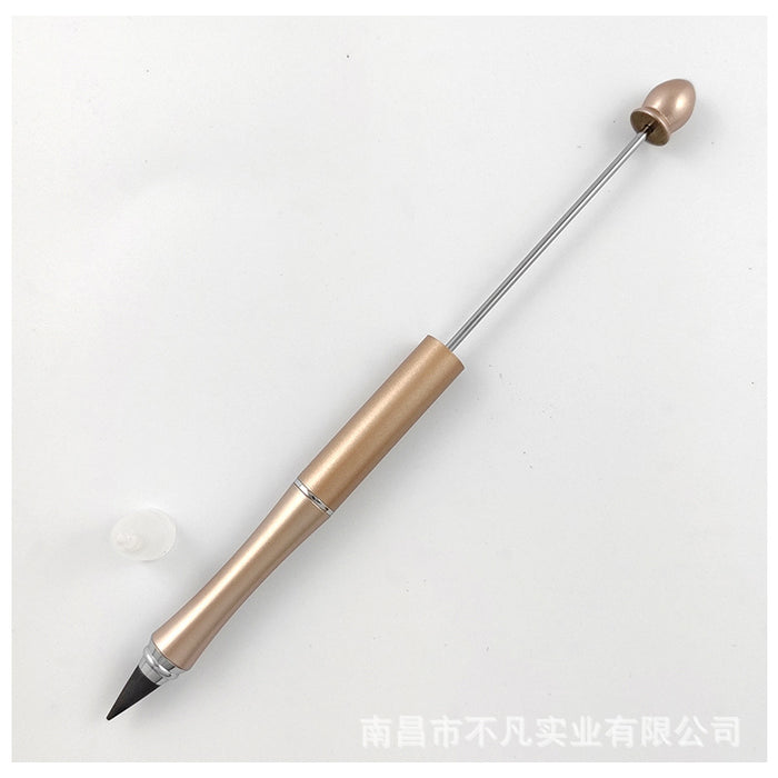 Wholesale Beadable Pens DIY Metal  Pencil With Eraser JDC-PC-BF004