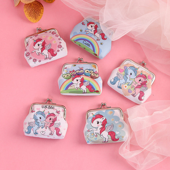 Wholesale Wallet PU Cute Unicorn Children's Iron Buckle Coin Purse MOQ≥3 JDC-WT-Hongqiong003