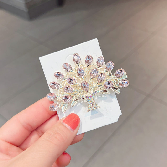 Wholesale hairpin alloy rhinestone tree JDC-HC-LanD006