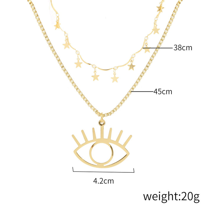 Jewelry WholesaleWholesale Premium Rhinestone Love Mother's Day Devil's Eye Necklace JDC-NE-GSJY001 Necklaces 嘉溢 %variant_option1% %variant_option2% %variant_option3%  Factory Price JoyasDeChina Joyas De China