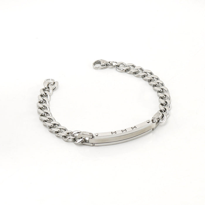 Wholesale Men's Bracelets Stainless Steel Cuban Chain MOQ≥2 JDC-BT-ZhongX007