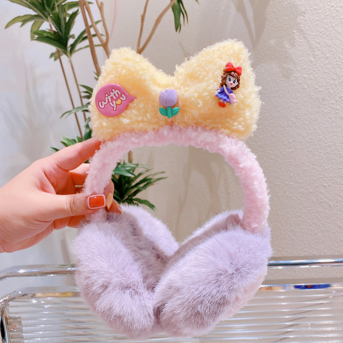 Wholesale Earmuffs Plush Cute Cartoon Bow Warm Outdoor Ear Defenders JDC-EF-HaN008