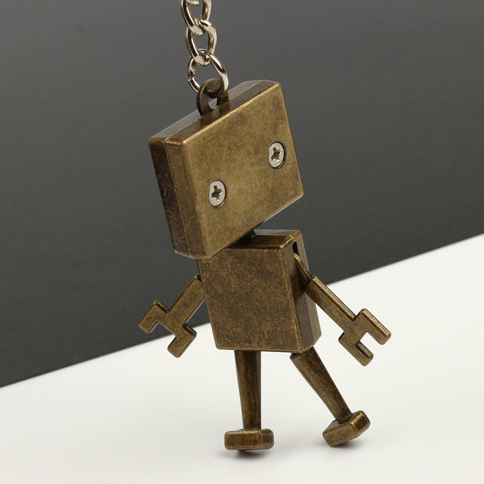 Wholesale Retro Robot Keychain Silver Carton Man JDC-KC-MengO002