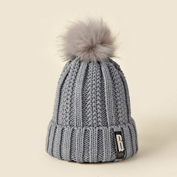 Wholesale Fashion Hat Acrylic Autumn Winter Thick Knitted Hat MOQ≥2 JDC-FH-YueH012