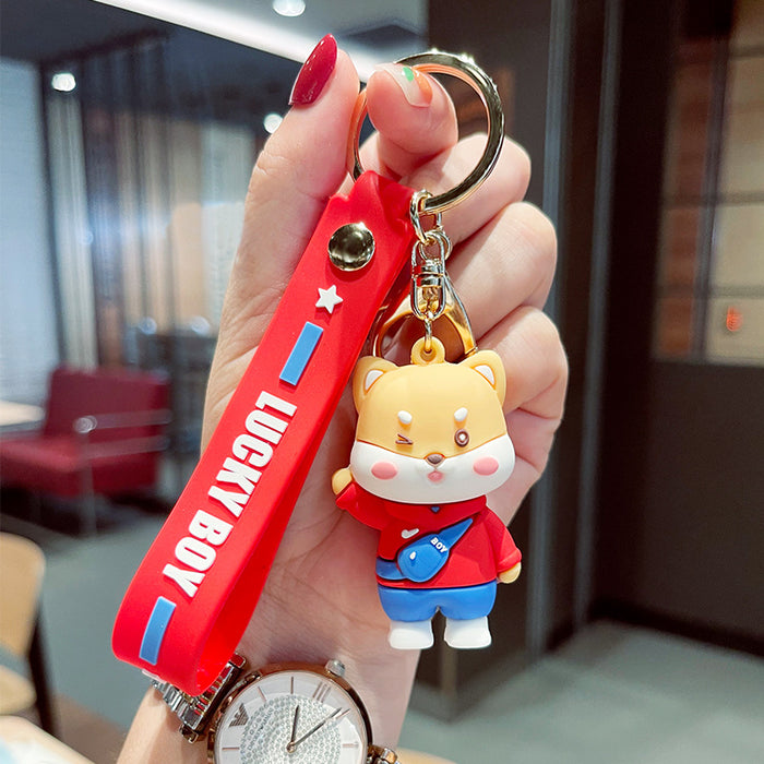 Jewelry WholesaleWholesale cartoon Achai animal soft glue doll keychain JDC-KC-GSXM065 Keychains 萌叙 %variant_option1% %variant_option2% %variant_option3%  Factory Price JoyasDeChina Joyas De China