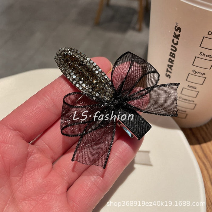 Jewelry WholesaleWholesale bow diamond bangs side hairpin JDC-HC-LiS002 Hair Clips 栎尚 %variant_option1% %variant_option2% %variant_option3%  Factory Price JoyasDeChina Joyas De China