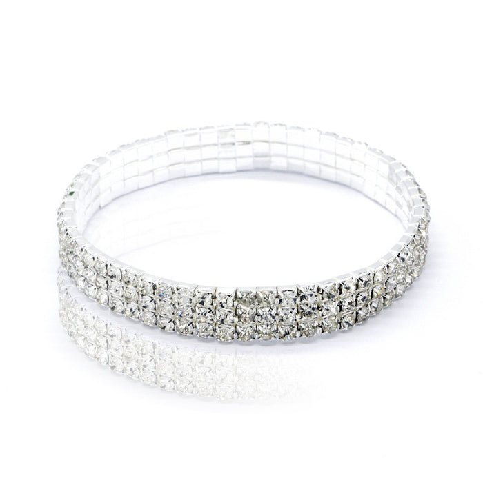 Wholesale full diamond anklet super shiny elastic MOQ≥2 JDC-AS-RuiP001