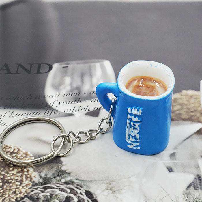 Wholesale Simulation Coffee Cup Resin Keychain JDC-KC-DY015