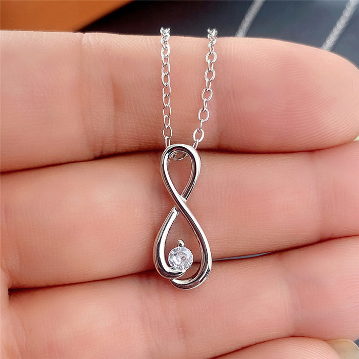 Wholesale Simple Figure 8 Pendant Necklace MOQ≥2 JDC-NE-CaoS040