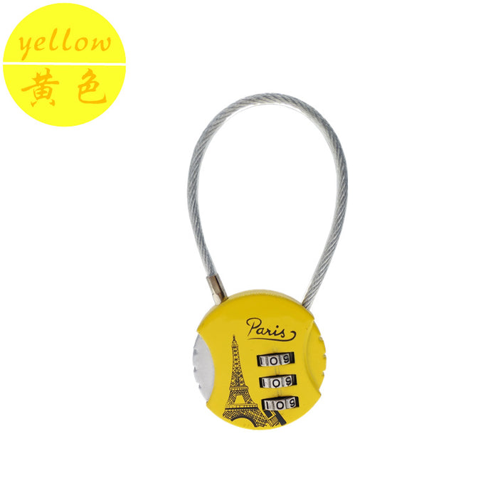 Wholesale Zinc Alloy Steel Wire Rope Combination Lock Anti-theft Lock JDC-LC-JSheng002