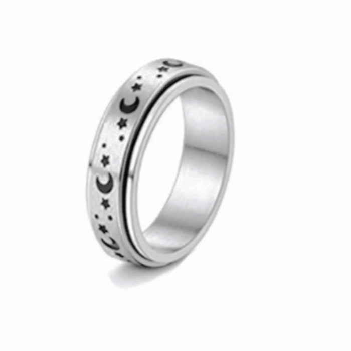 Jewelry WholesaleWholesale rotating stainless steel couple ring JDC-RS-Dingc011 Rings 顶潮 %variant_option1% %variant_option2% %variant_option3%  Factory Price JoyasDeChina Joyas De China