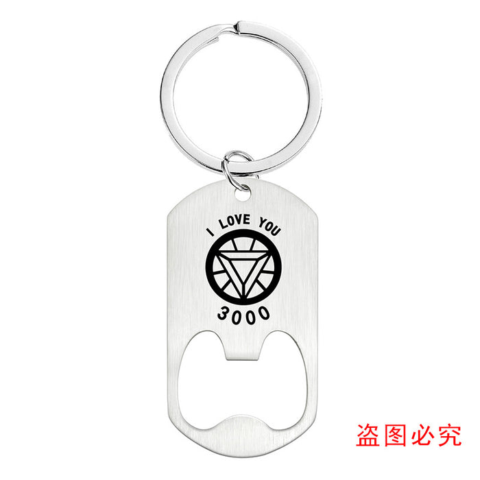 Jewelry WholesaleWholesale Father's Day Bottle Opener Metal Keychain JDC-KC-GangGu024 Keychains 钢古 %variant_option1% %variant_option2% %variant_option3%  Factory Price JoyasDeChina Joyas De China