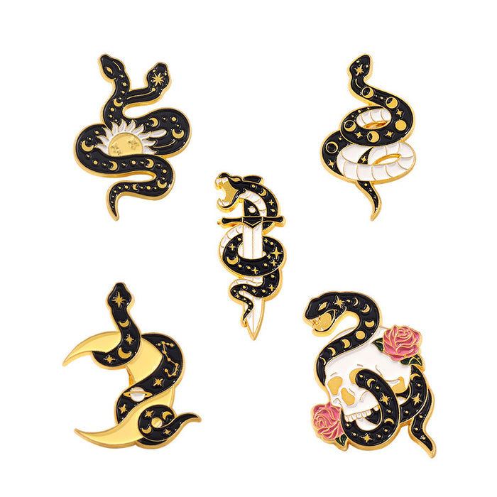 Wholesale Cartoon Cute Snake Alloy Brooch JDC-BC-ZhuoB006