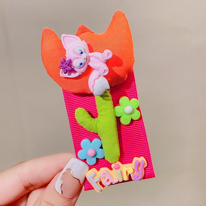 Wholesale tulip breaking clip girl cartoon bangs clip JDC-HC-HShi002