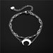 Jewelry WholesaleWholesale double layer moon titanium steel hand ornament JDC-BT-Mingm003 Bracelet 敏萌 %variant_option1% %variant_option2% %variant_option3%  Factory Price JoyasDeChina Joyas De China