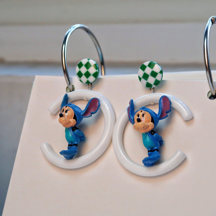 Wholesale 925 Silver Needle Cartoon Resin Earrings (M) JDC-ES-XNWE019