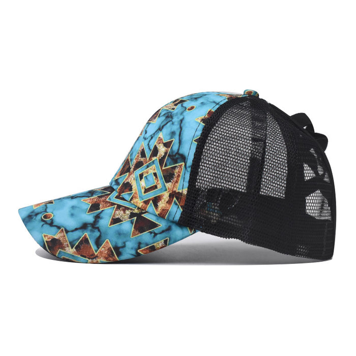 Wholesale printed back ponytail hat baseball cap MOQ≥2 JDC-FH-EXu008