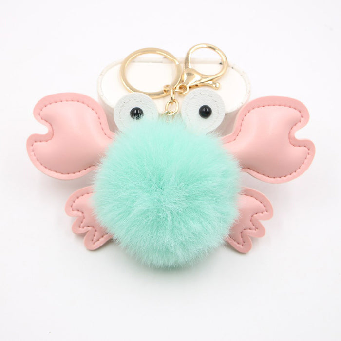 Jewelry WholesaleWholesale crab alloy imitation hair hair ball pendant pom pom keychain JDC-KC-Zuge020 Keychains 祖格 %variant_option1% %variant_option2% %variant_option3%  Factory Price JoyasDeChina Joyas De China