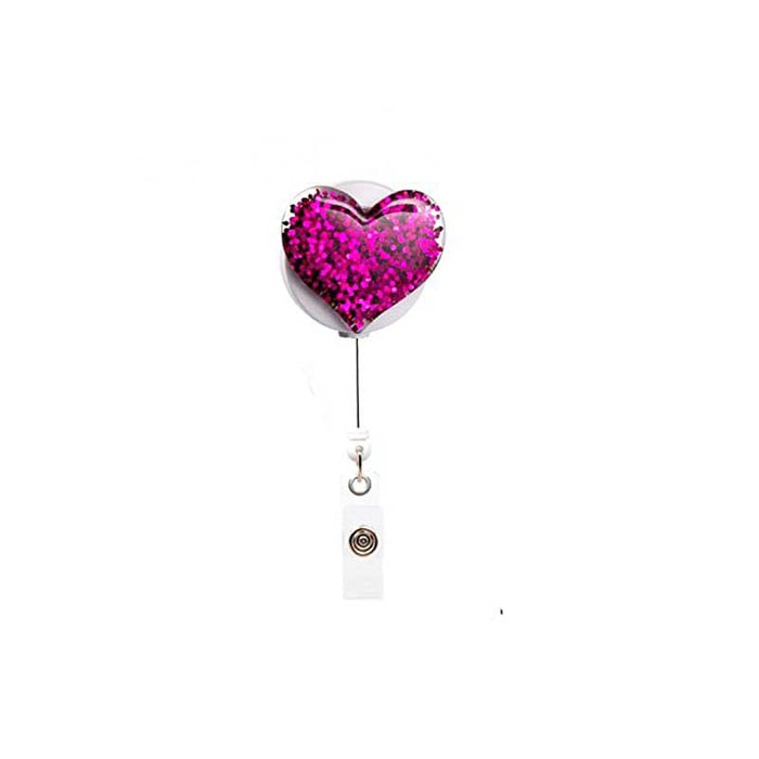 Wholesale cartoon glitter peach heart easy pull button MOQ≥2 JDC-KC-MZhui003