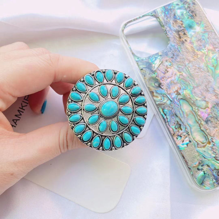 Wholesale Grips Mobile Phone Holder Turquoise Cactus Phone Holder Folding MOQ≥2 JDC-PS-Weijiu003