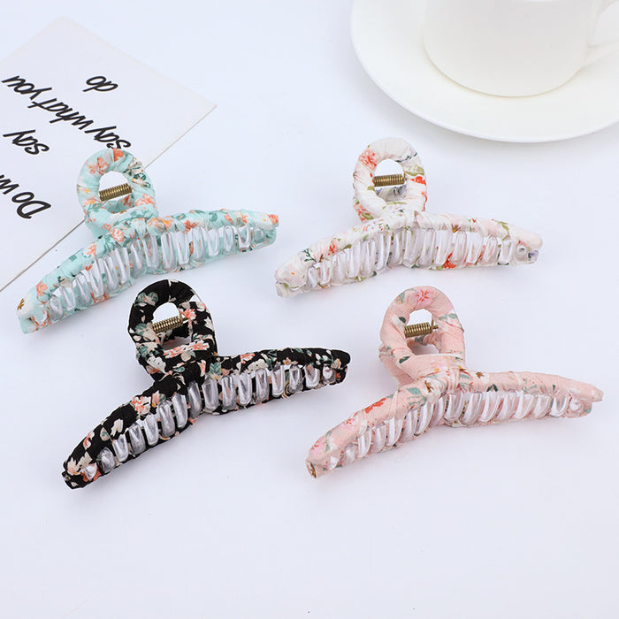 Wholesale hair clips plastic floral shark clips JDC-HC-MDL003