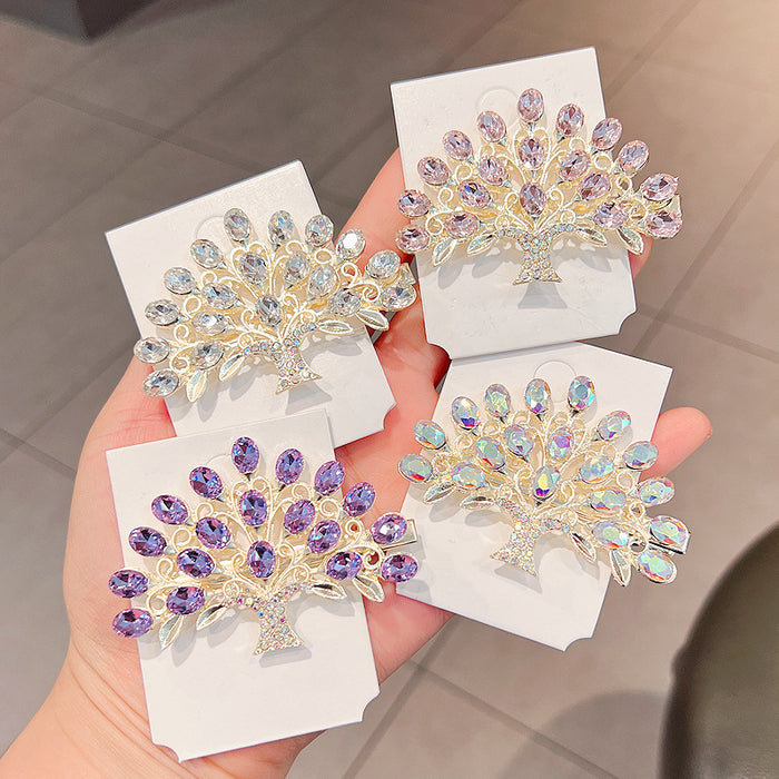 Wholesale hairpin alloy rhinestone tree JDC-HC-LanD006