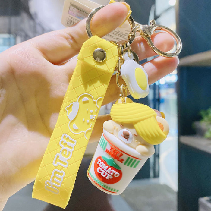 Wholesale keychain pvc cute teddy fries creative JDC-KC-BS015