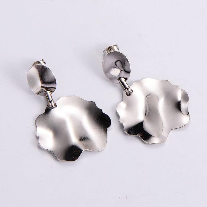 Wholesale Earrings Stainless Steel Exaggerated Large Flower Clusters MOQ≥3 JDC-ES-PREMAIMI002