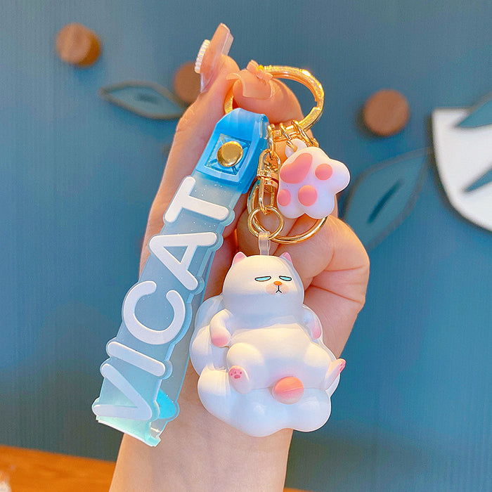 Wholesale Cartoon Cat PVC Keychain (M) JDC-KC-BS011