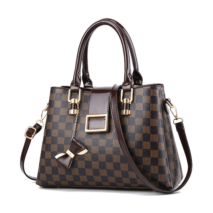 Wholesale Shoulder Bag PU Print Bow Handbag Diagonal Cross (F) JDC-SD-haim006