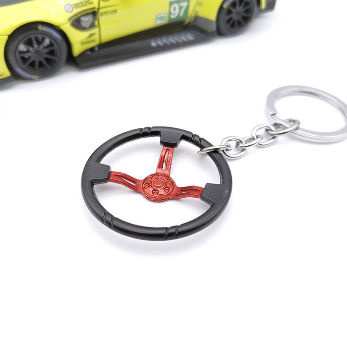 Wholesale Steering Wheel Zinc Alloy Car Keychain MOQ≥5 JDC-KC-WeiJ001