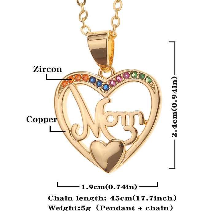 Jewelry WholesaleWholesale Mother's Day Pendant High Sense Light Luxury Necklace JDC-NE-HX015 Necklaces 鸿玺 %variant_option1% %variant_option2% %variant_option3%  Factory Price JoyasDeChina Joyas De China