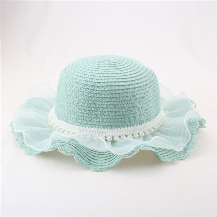 Jewelry WholesaleWholesale Children's Mesh Bow Dome Straw Hat JDC-FH-Guanchuan008 Fashionhat 冠川 %variant_option1% %variant_option2% %variant_option3%  Factory Price JoyasDeChina Joyas De China