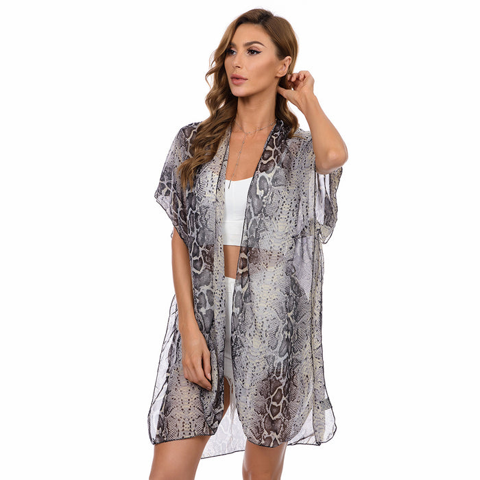 Wholesale Beachwear Summer Sun Protection Shawl Cardigan Bikini Cover Up MOQ≥2 JDC-SW-jiam001